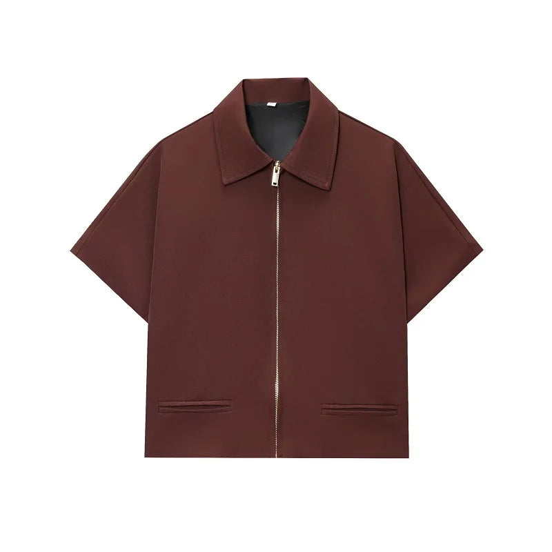 MUJER 2025 Cropped Jacket Women Zipper Varsity Women's Jackets Short Sleeve Womens Coats Casual Outerwears Holiday Woman Jackets