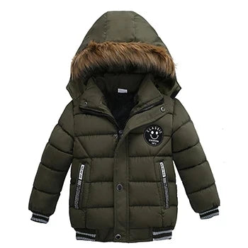 Boys Hooded Winter Jacket (2–6Y)