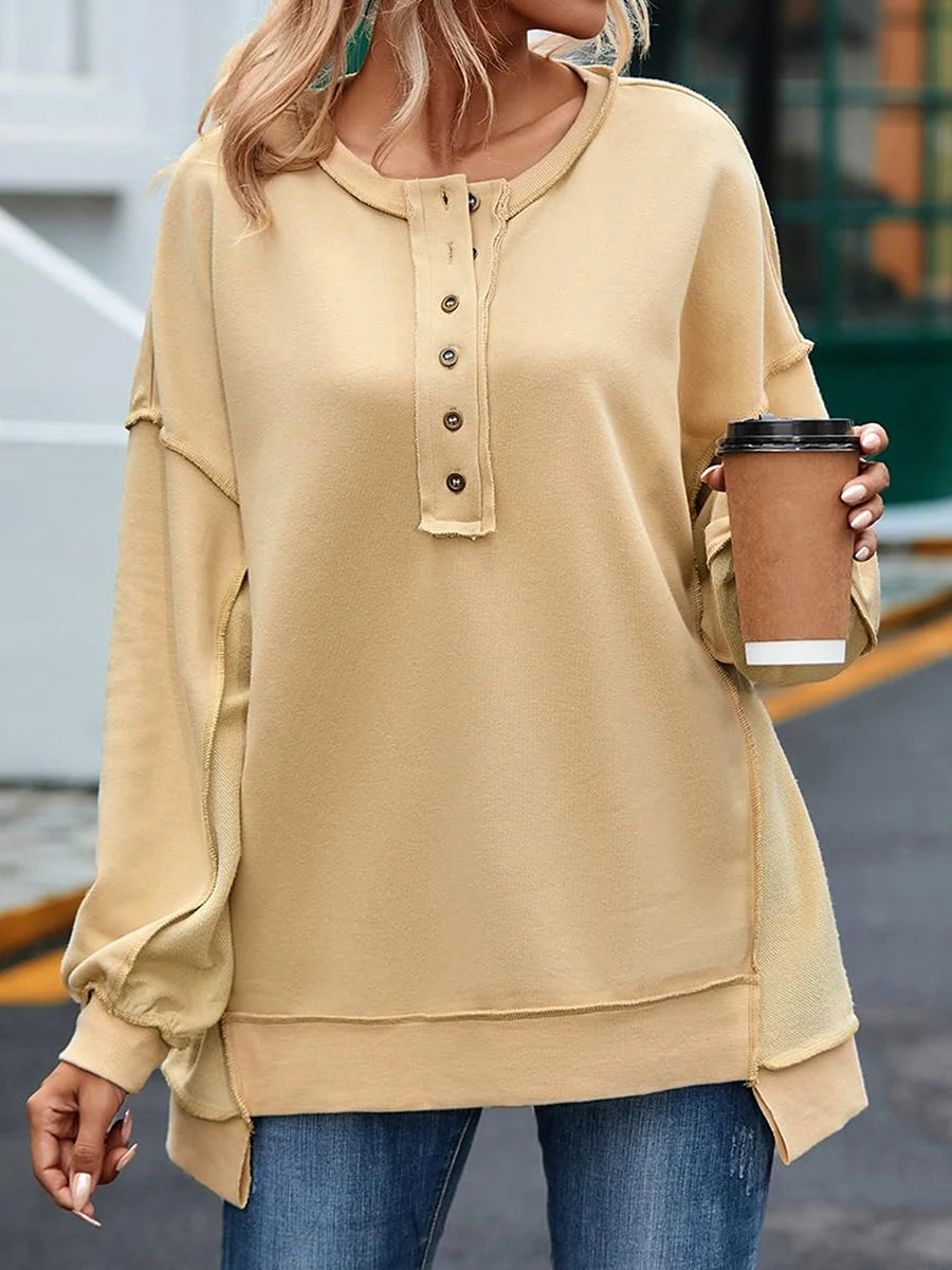 Women’s Loose V-Neck Sweatshirt