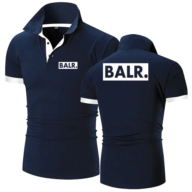 2025 Spring And Summer Men's BALR Logo Print Solid Color Simplicity Casual Fashion  Cultivate Oneself Breathable Polo Shirt
