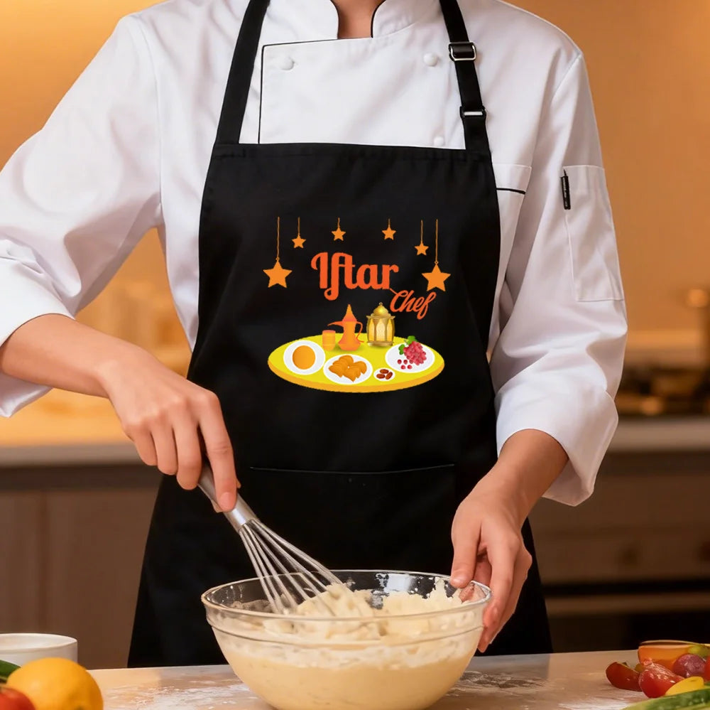 Ramadan 2026 Iftar Chef Apron Gift for Chef Mom Baking Eid Al-Adha Hajj Eid Mubarak ramadan Kitchen Accessories Decoration