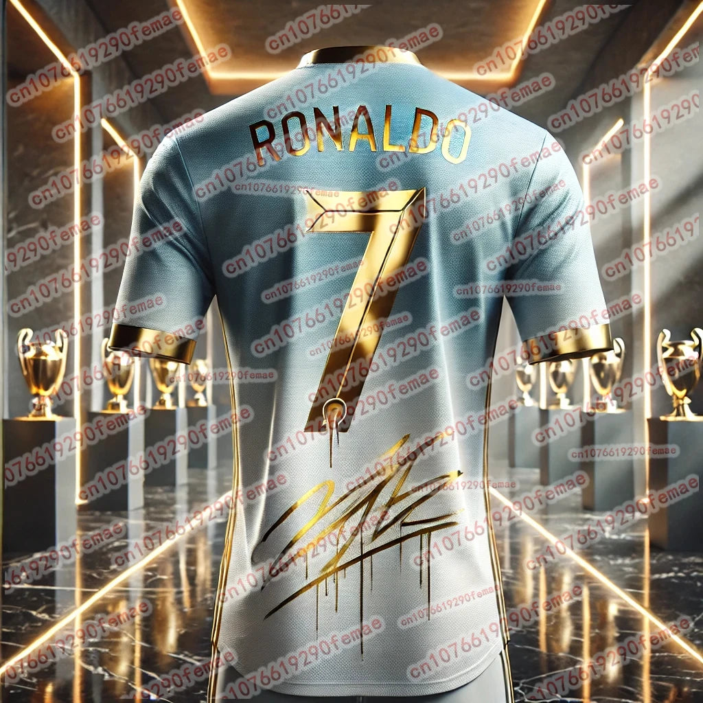 New Hot Selling Ronaldo Fashion Football Superstar Commemorative Collection Sports Jersey Daily Outdoor Breathable T-shirt