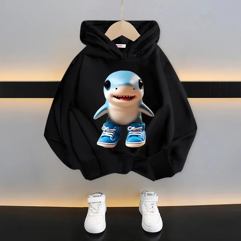 Italian Brainrot Kids Hoodie Funny Cartoon Graphic Thin Sweatshirts Tung Tungtung Sahur Casuals Long Sleeves Tops Boys Clothes