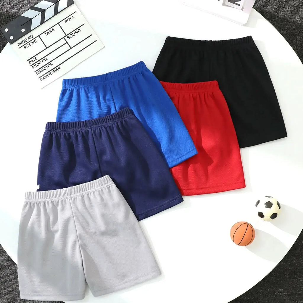5/1 Pcs Boys' Summer Quick-drying Sports Multicolor Shorts Children's Leisure Joker Fashion Letters Beach Pants Girls' Outdoor