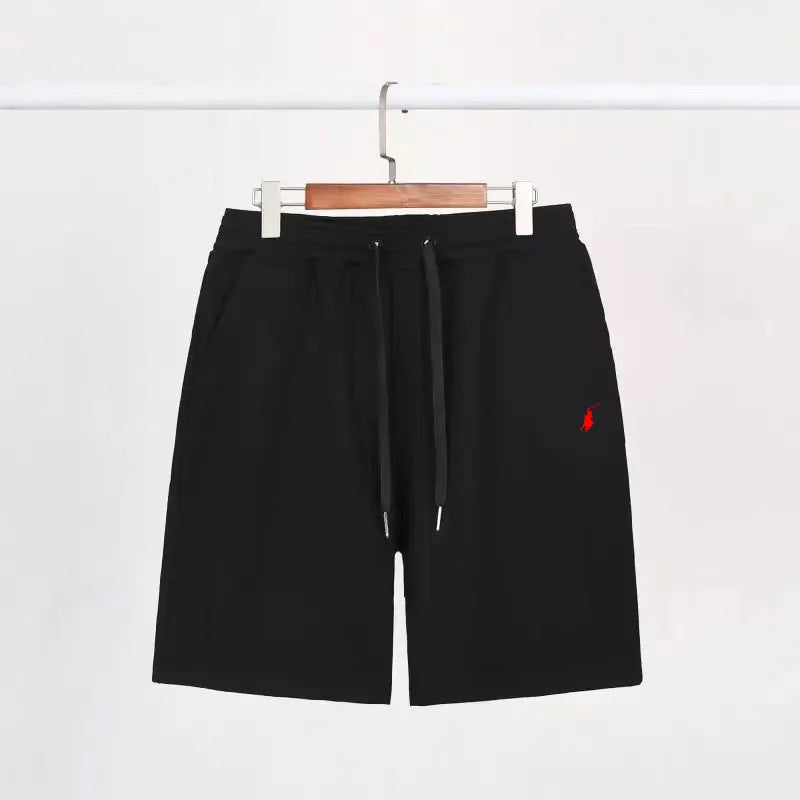 Summer casual men's shorts, POLO sanitary pants, solid color sports pants, casual vacation, loose fit