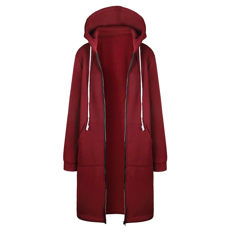 Women’s Oversized Hooded Sweatshirt Jacket