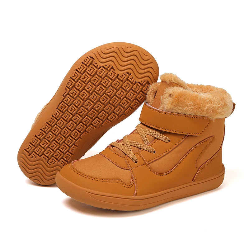 Kids Wide Toe Barefoot Snow Boots | Boys/Girls Winter Minimalist Sneakers | Girls Boys Warm Boot Toddler Little Big Kids