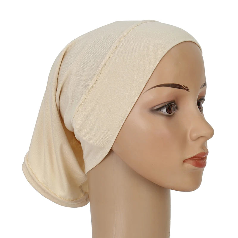 Cotton Modal Inner Hijab Undercap Muslim Turban Islam Underscarf Hijab Bonnet Soft Stretch HIjabs Tube Cap Turbante Mujer Hat