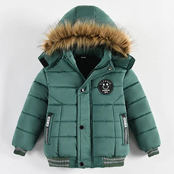 Boys Hooded Winter Jacket (2–6Y)