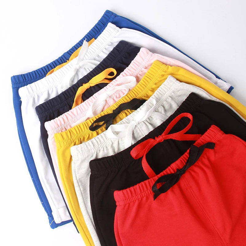 Toddler Boy Teenage Girl Shorts Cotton Kids Sport 0 to 1 2 3 4 5 6 Years Summer Black White Running Shorts for Children Clothing