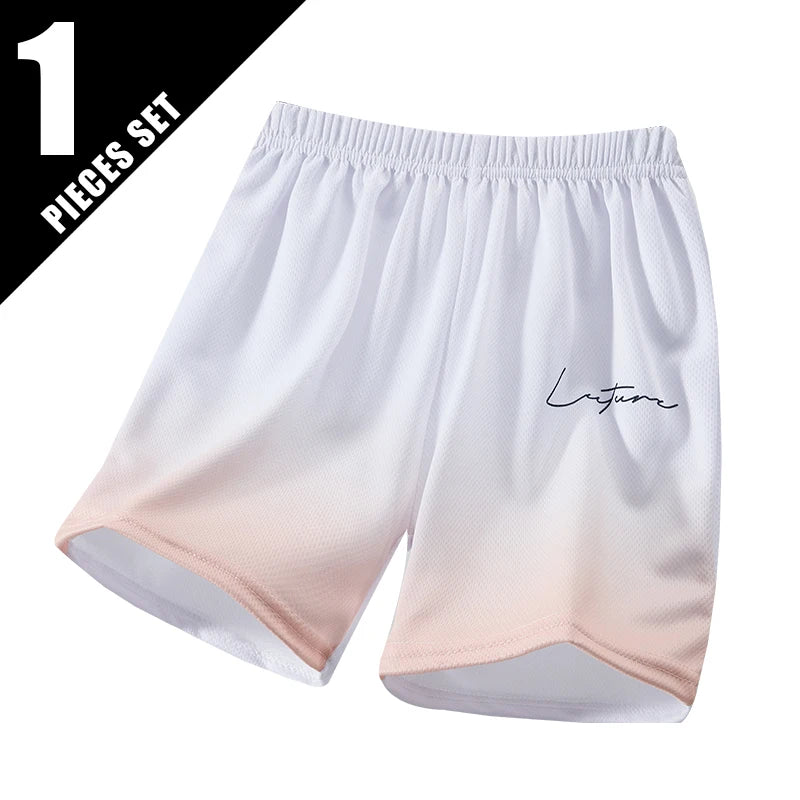 1/3 Pieces cChildren's Summer Gradient Tie Dye Fashionable Casual Shorts Boys' Loose Sports Elastic Pants Girls' Versatile Pants