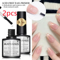 2PCS 8.5ml Base Coat & Top Coat Gel Nail Polish Set - Long Lasting Soak Off LED Nail Lamp Gel Base Top Coat Finish Nail Varnish