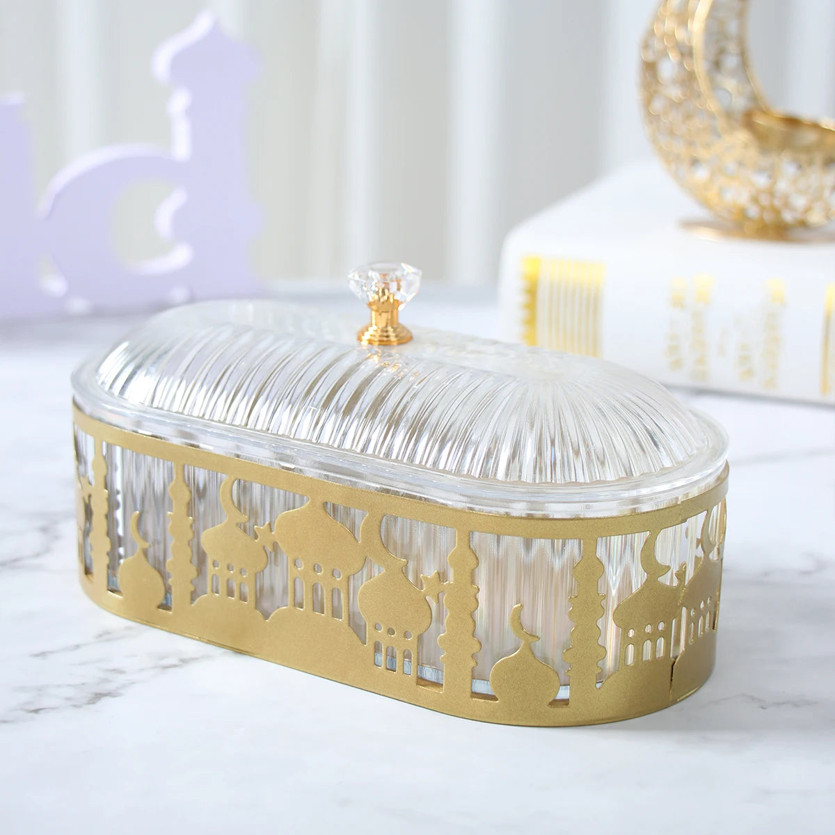 Ramadan Decoration Candy Snacks Tray EID Mubarak Decoration 2026 For Home Ramadan Kareem Islamic Muslim Party Eid Al Adha Gifts