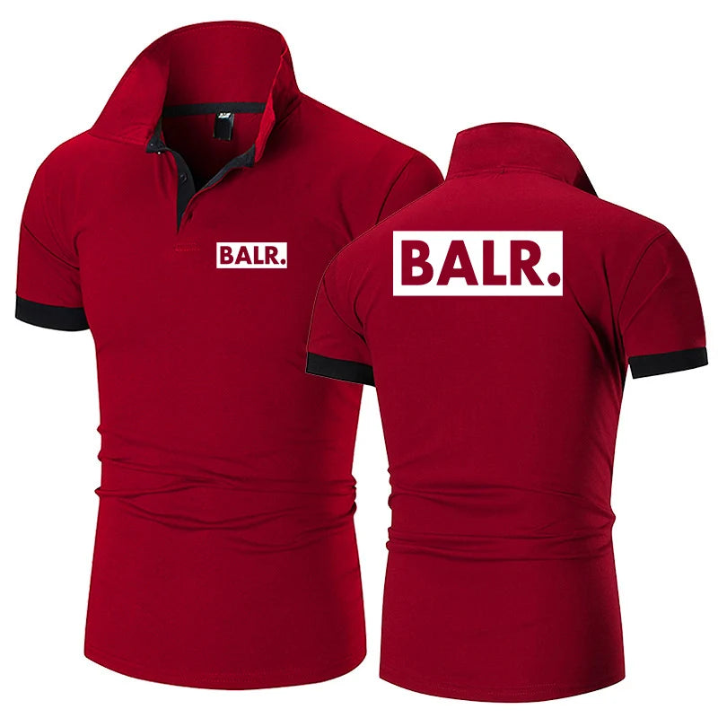 2025 Spring And Summer Men's BALR Logo Print Solid Color Simplicity Casual Fashion  Cultivate Oneself Breathable Polo Shirt