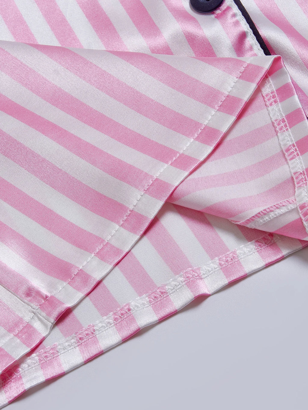 Embroidered Letter Satin Sleepwear Set