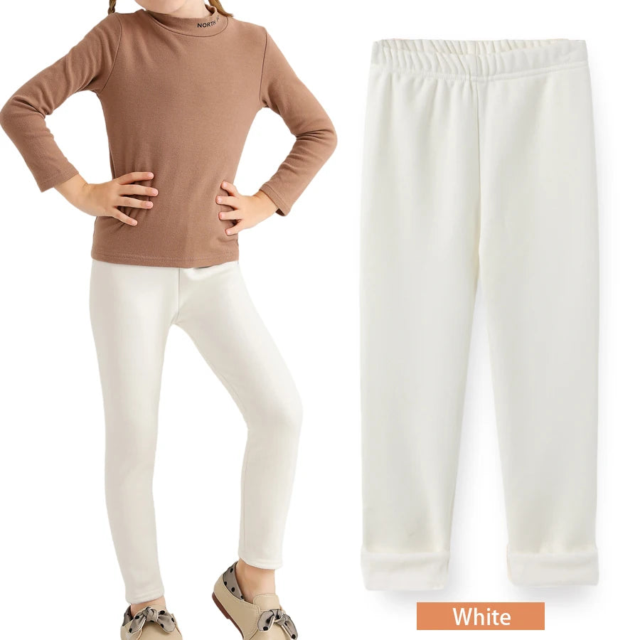 SheeCute Girls Winter Warm Pants Kids Fleece Lined Leggings for 3-11 Years SCW7101