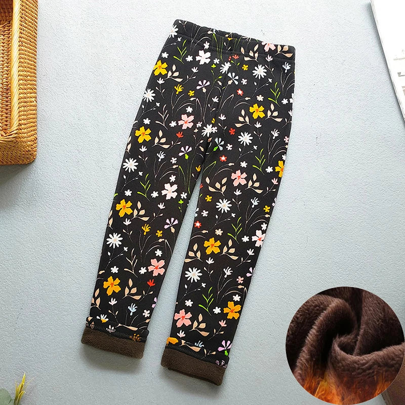 Baby Girl Clothes Kid Legging Girl Winter Autumn Thick Warm Cartoon Leggings Pants Boys Girls Leggings Plus Velvet Trousers