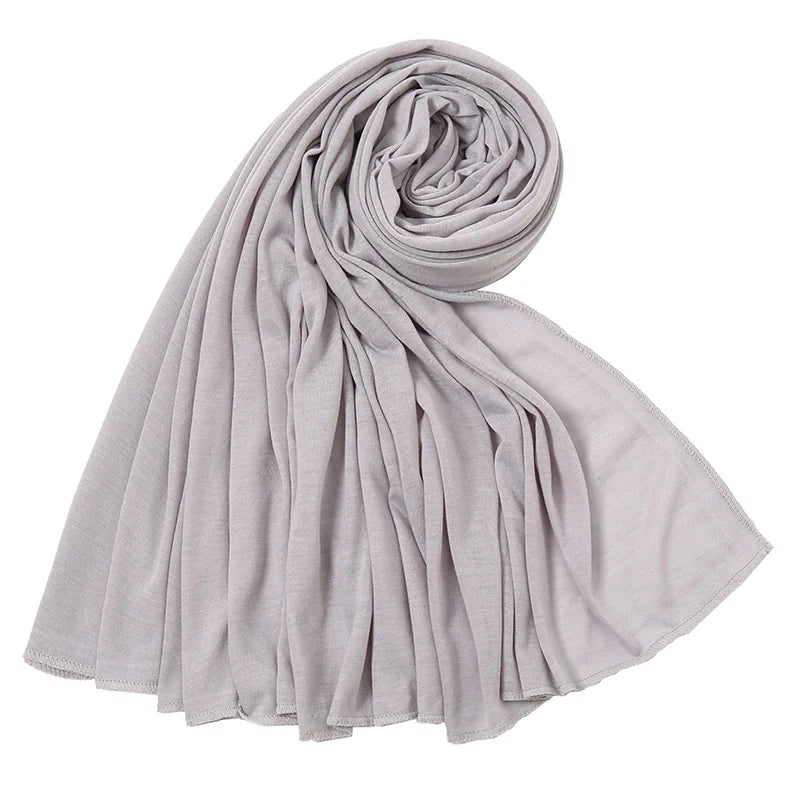 Hot Muslim Fashion Woman Soft Hijabs Scarf Shawl Plain Cotton Jersey Scarves Turban Women Long Shawls Head Wrap Headband Abaya