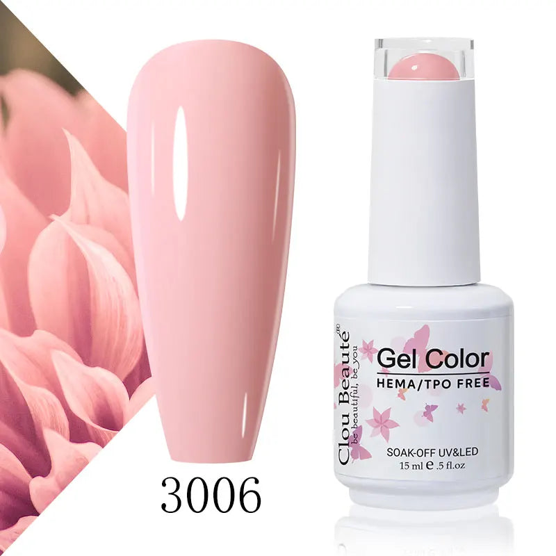Clou Beaute 56 Colors Gel Nail Polish Pastal Pink Green Lavender UV Nail Gel Soak Off UV Varnish Macaron Gel Paint 15ml Nail Art