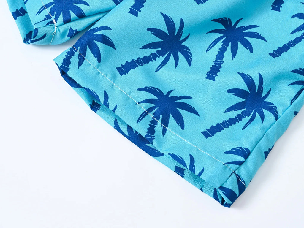 Summer new Zhongda children's casual shorts boys and girls fashion printed coconut multi-color thin beach pants