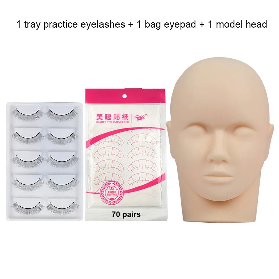 Lashprofessor Mannequin Head For Eyelash Extension With Practice Silicone Mannequin Head Lashes Extension Cosmetic Model Supplie