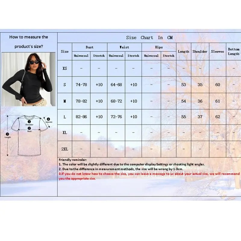Woman Clothing Long Sleeve T-shirt Slim Fit