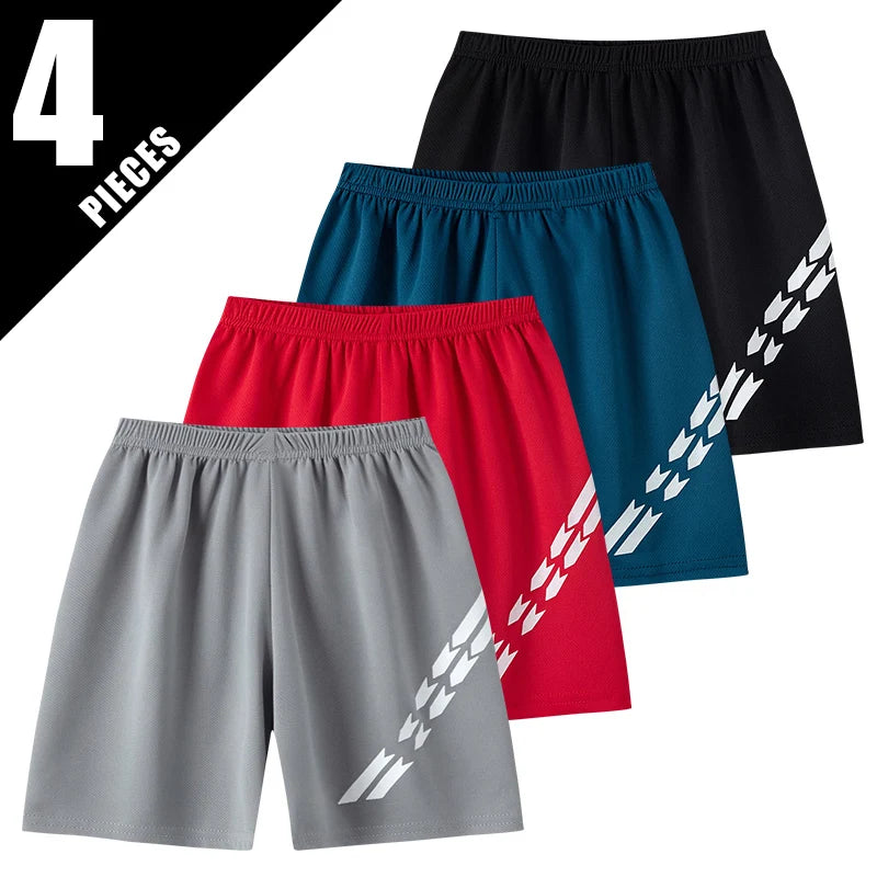 2/4-pcs Summer Children's Multi-color Combination Quick Drying Sports Suit Boys And Girls Short Sleeved T-shirt Versatile Shorts