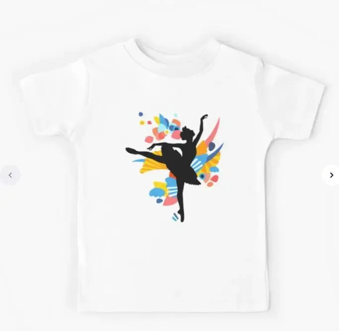 Boys T-shirt Girls Kids Rhythmic Gymnastics Printed T-shirt Modal Clothing Short Sleeves Boys Clothes