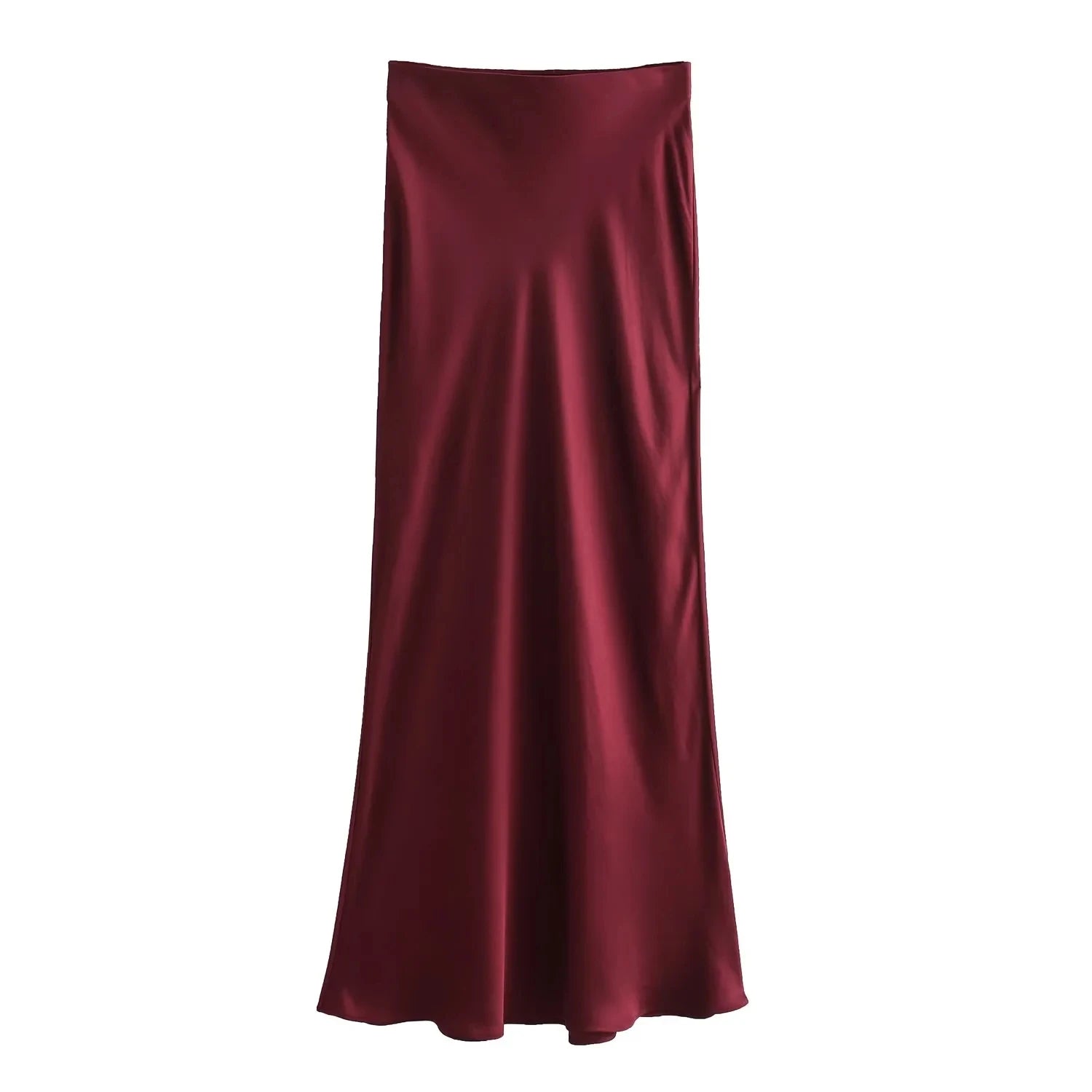 Women’s Silky Satin Straight Skirt