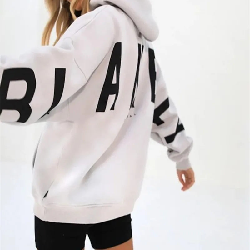 Women’s Printed Loose Hoodie