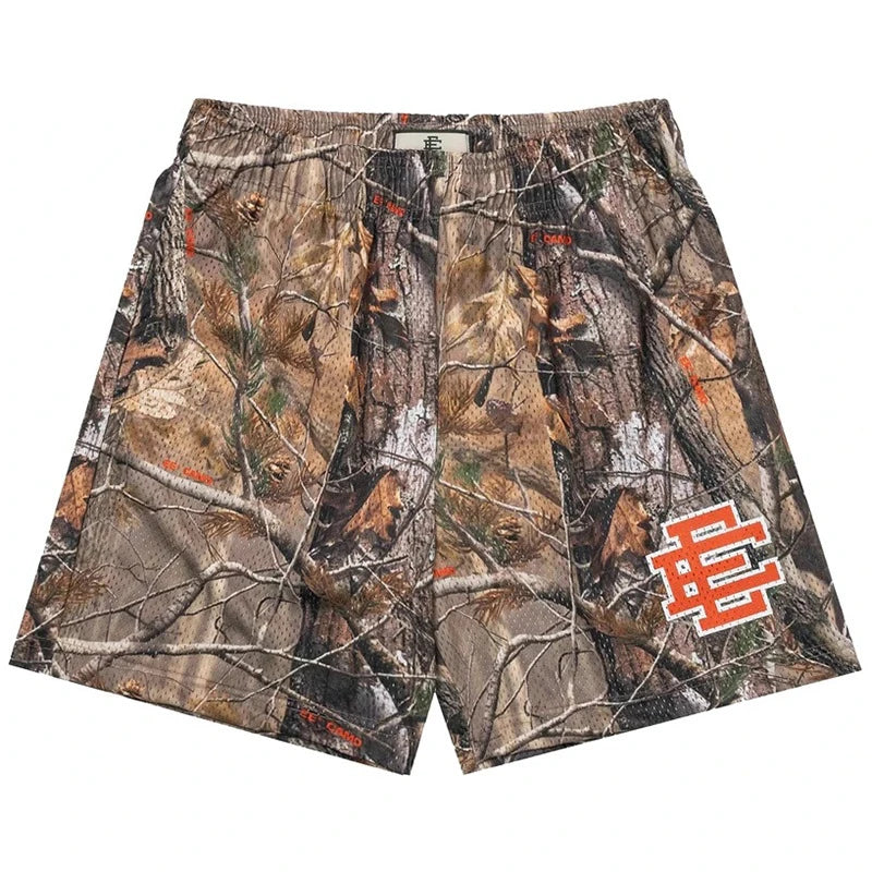 Summer Eric Emanuel EE Basic Mesh Short Classic Floral Printed Gym Shorts Men's Gym Basketball Sports Beach Men Shorts
