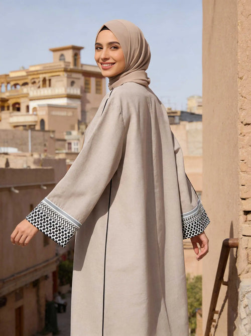 2026 Ramadan Gorgeous Muslim Middle East Abayas Women Elegant Cardigan Fashion Robe Dubai Luxury Eid Islam Long Dress Kaftan