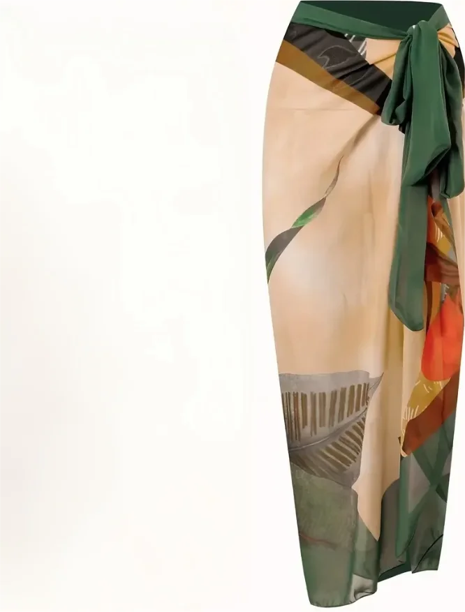 South-east Asian One-piece Conservative Belly Slim Beach Skirt Hot Spring Bathing Suit French Retro Bikini