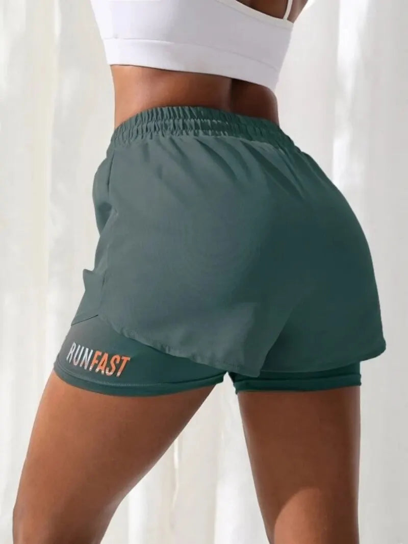 High-Rise 2-in-1 Yoga Shorts – Women’s Running Fit