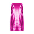 Sexy Dresses Women PU Solid Color Dress Clubwear Imitation Leather Chest Wrap Dress Slieeveless Short Skirt For Ladies