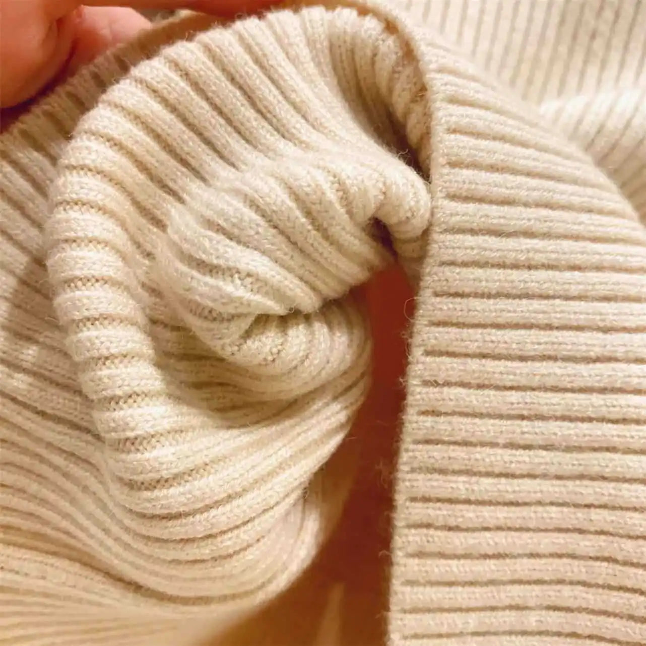 Girls Sweater Winter Fashion High Neck Solid Color Bottom Shirt Children High Elasticity Irregular Collar Knit Pullover
