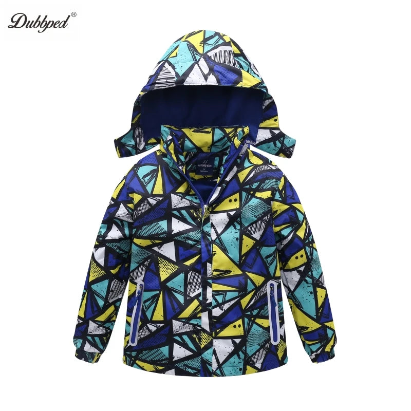 Dubbped Boys Girls Lightweight Breathable Raincoat Waterproof Hooded Rain Jacket Windbreaker Easy to Fold 3-12Y