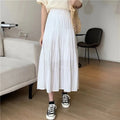 Vintage High-Waist Patchwork A-Line Skirt