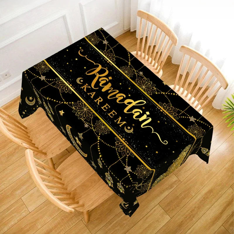 Eid Mubarak Table Runner Ramadan Tablecloths Ramadan Kareem Decoration for Home 2026 Islamic Muslim Party Eid Al Adha Gifts