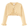 Girls Cardigan Sweater Spring And Autumn White Ruffles Fashion Sunscreen Clothing Cotton Sweater Girls Air Conditioning Shirts