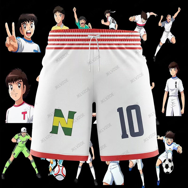 New Arriavl Summer Captain Tsubasa School Nansheng Olive And Benji Football Beach Short Pants Fitness Sports Kids/Adult Shorts