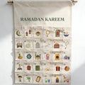 Ramadan Kareem Countdown Calendar with 30 Pockets Eid Mubarak Gifts Ramadan Decorations 2026 Muslim Families Children's Gift
