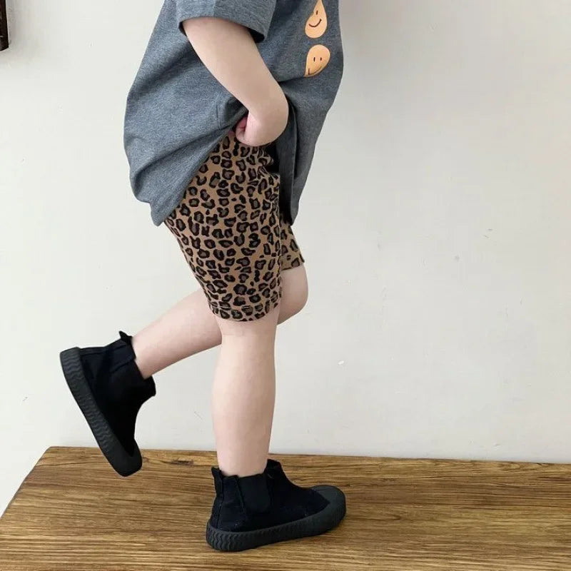 Kids Shorts Leopard Print Leggings Yoga Stretch Pants Kids Clothes for Girls Boys  Shorts for Girls