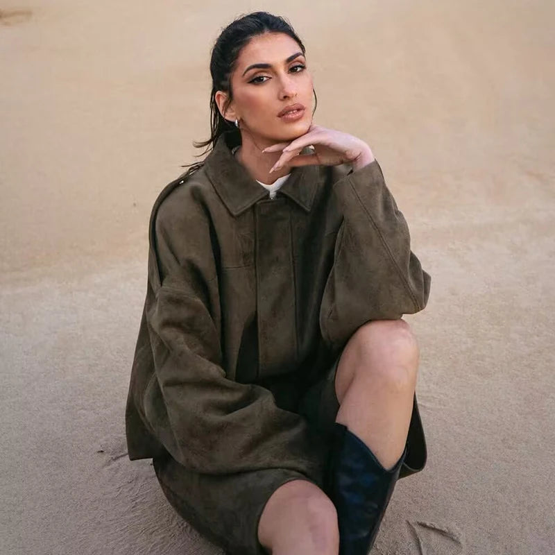 Autumn Jackets Women's 2025 New Fashion Autumn Elegant Loose Long Sleeve Women's Warm Coats Chic Street Youth Casual Jackets