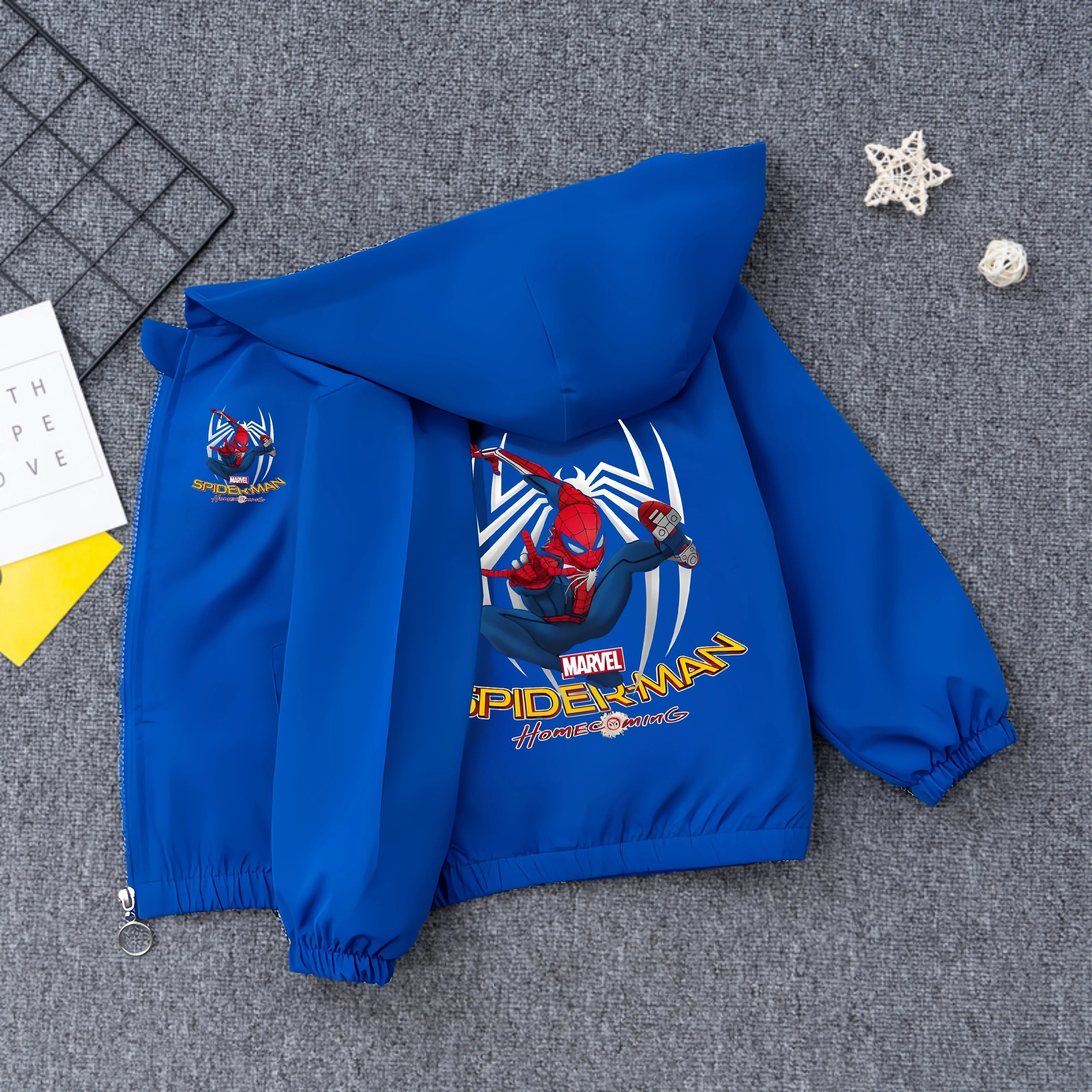 Kids Spiderman Waterproof Hoodie Jacket