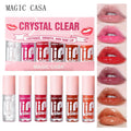 MAGIC CASA 6pcs/set Small bottle Hydrating Jelly Lip Oil long-lasting Moisturizing  smooth shimmering Lip Hydrating Liquid