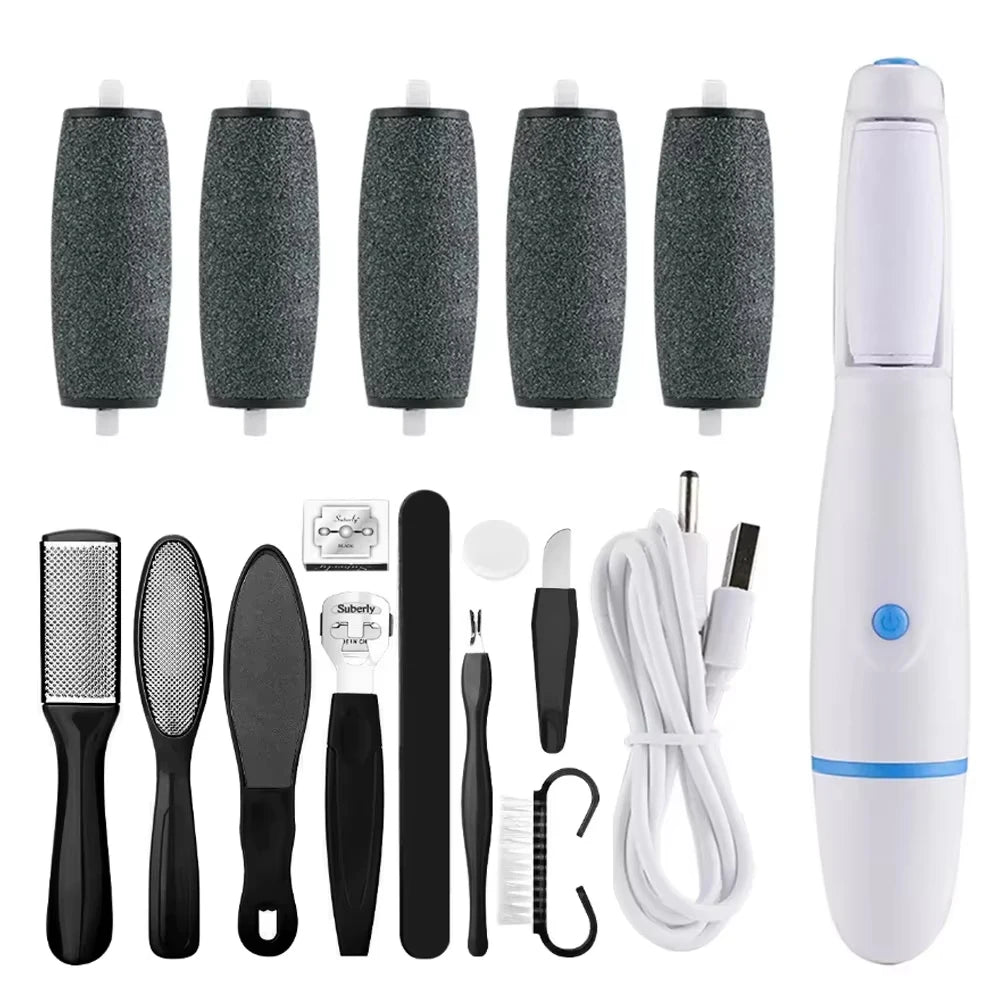 Electric Foot File Callus Remover Dead Skin Removal Pedicure Tools for Hard Cracked Dry Skin Pedicure Feet Care Heel Cleaning