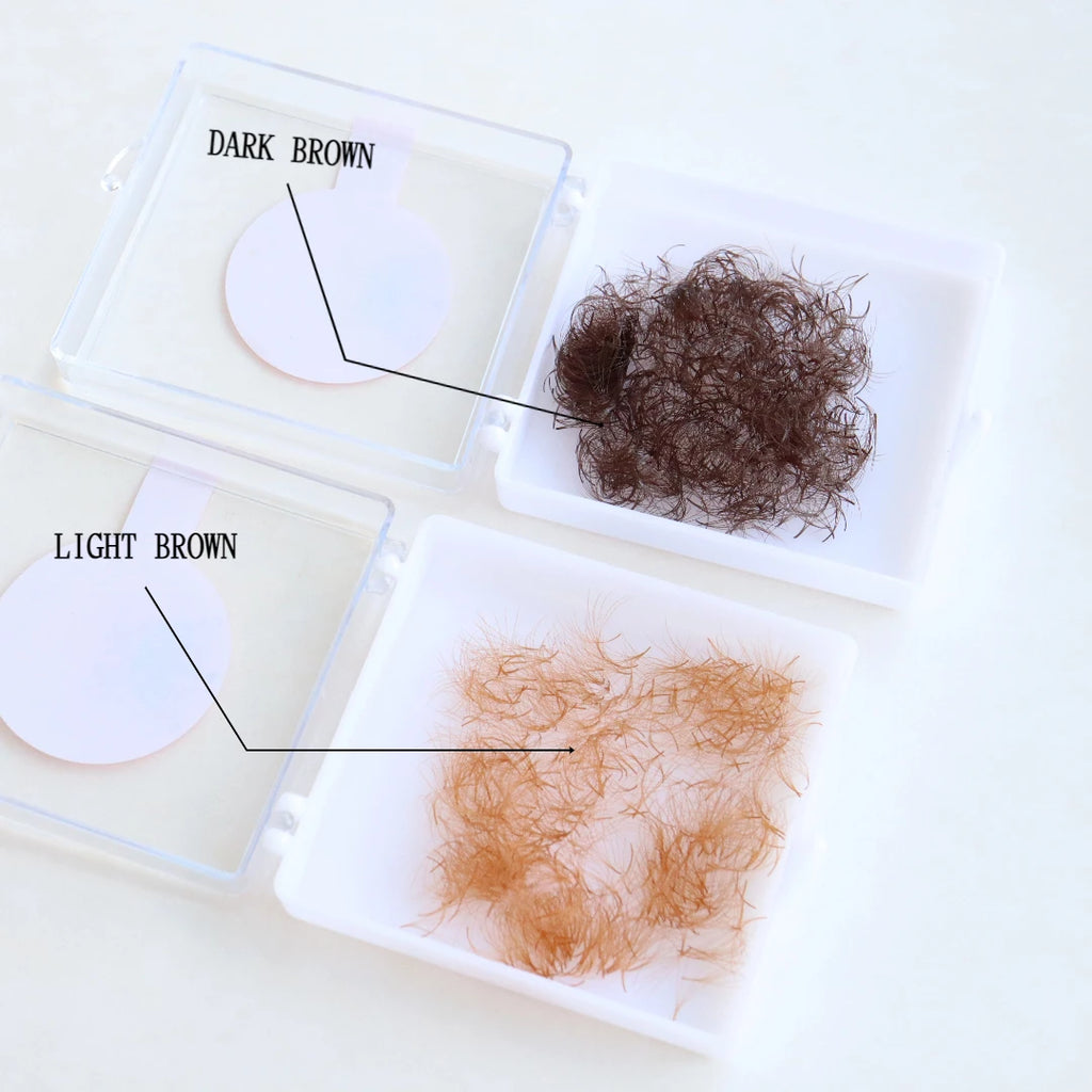 500Fans Dark Brown Color Lash Extensions Premade 5D Thin Root Loose Brown Promade Eyelashes Extensions For Cosplay Women Makeup
