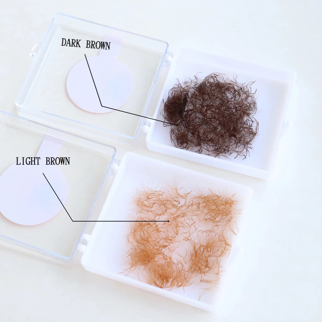 500Fans Dark Brown Color Lash Extensions Premade 5D Thin Root Loose Brown Promade Eyelashes Extensions For Cosplay Women Makeup