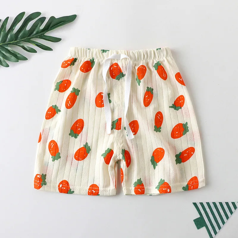 1pcs Pure Cotton Summer Kids Shorts Boys Girls Solid Color Short Baby Casual Pant Children Short Pant  Sport Clothing Outwear